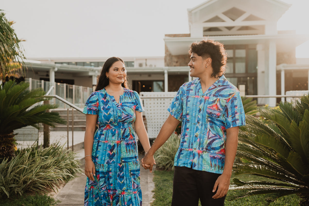 Koko Pacific Mens Shirt Kahua - Tropical Splash