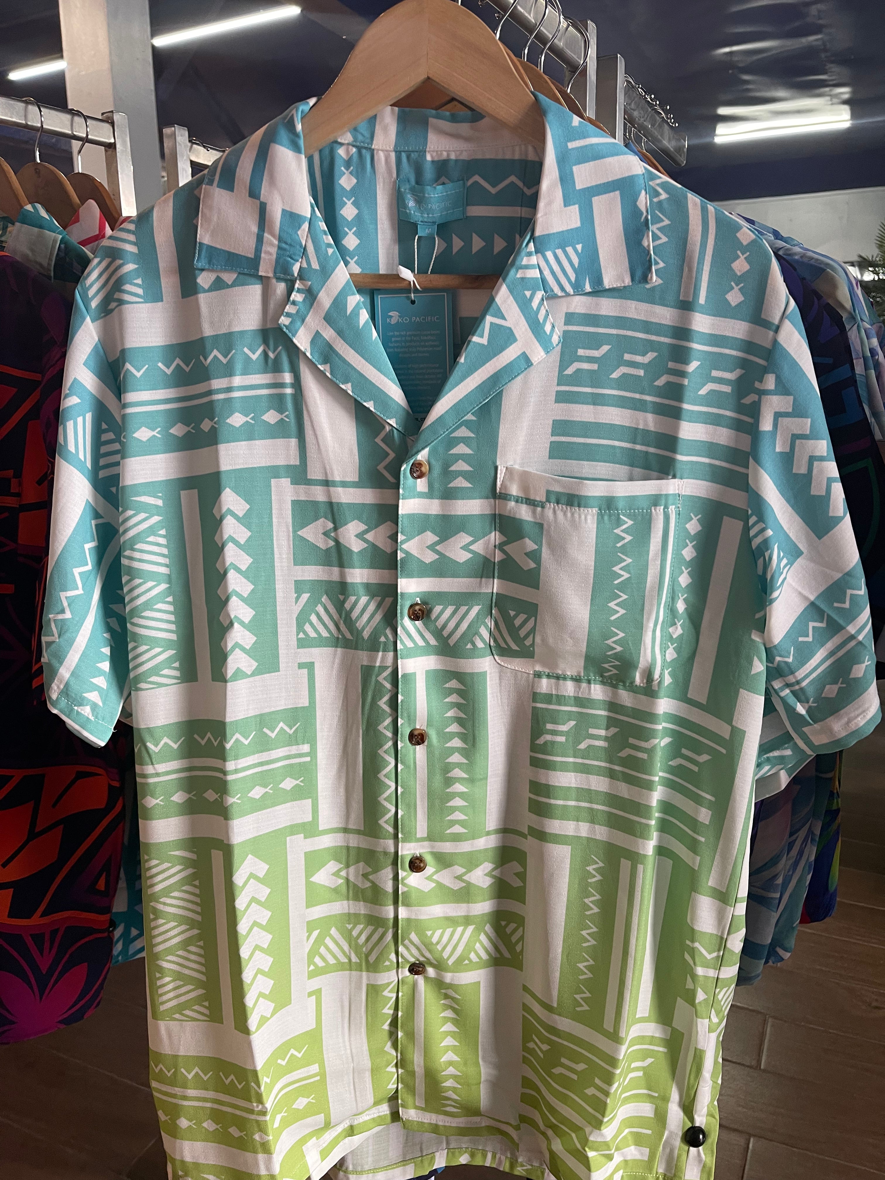 Koko Pacific Mens Shirt Uluaki - Seaside Hues