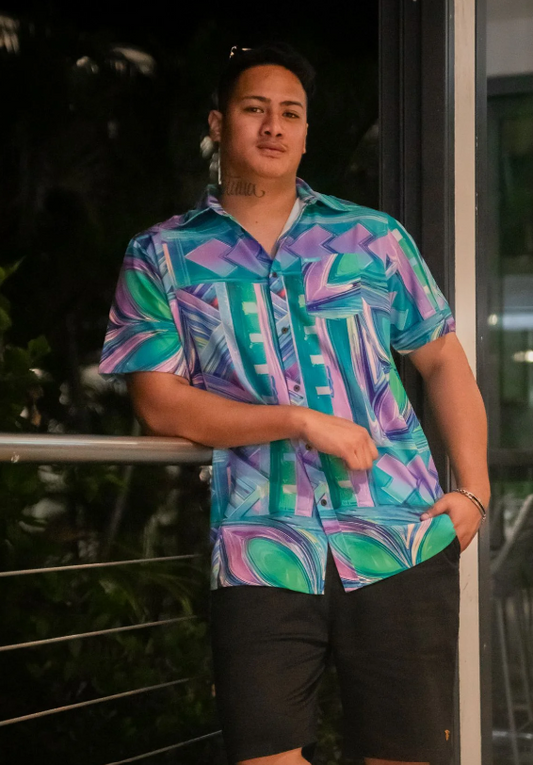 Koko Pacific Premium Elei Shirts s/s Aurora Mint