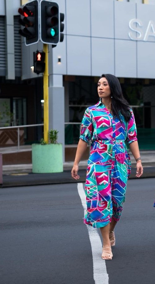 Koko Pacific Long Dress - Auraset Pink