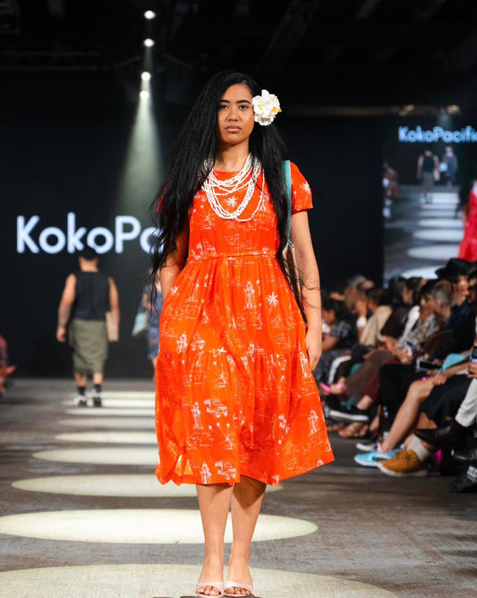 Koko Pacific Ladies Mita Dress - Dahlia Orange