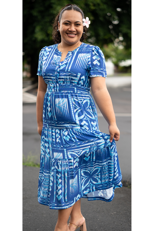 Koko Pacific Ladies Lisi Dress - Starfish Blue