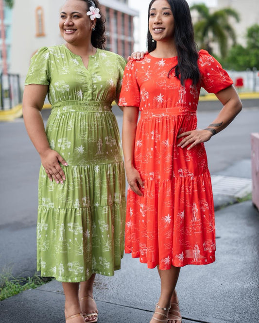 Koko Pacific Ladies Mita Dress - Dahlia Orange