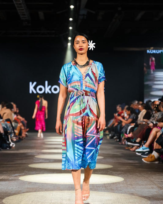 Koko Pacific Long Dress - TiLeaf Tones