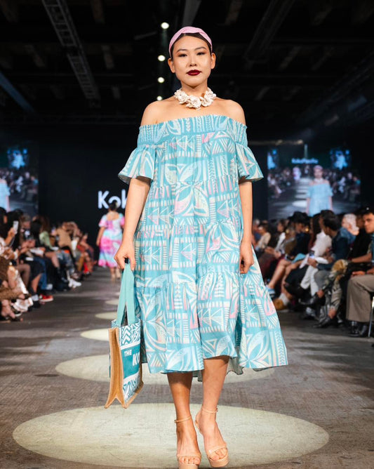 Koko Pacific Ladies Lei Dress - Poppy Teal