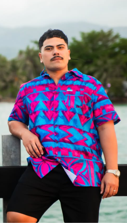 Koko Pacific Premium Elei Shirts s/s Orchid Teal