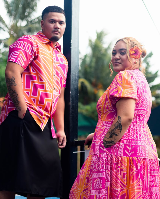 Koko Pacific Premium Elei Shirts s/s Peach Skin