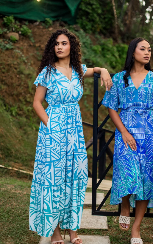 Koko Pacific Ladies Dress Saltwater Silk