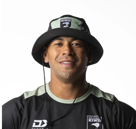 NZ Kiwi RL Adults Bucket Hat Black
