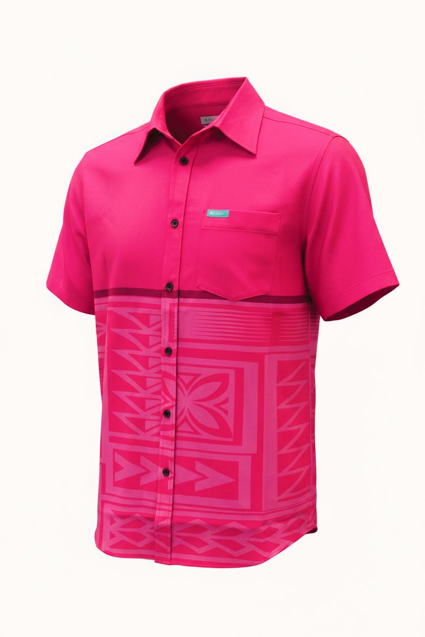 Koko Pacific Premium Elei Shirts s/s Vivid Fuchsia