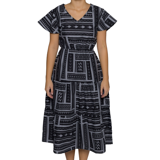 Eveni Pacific Ladies Leilani Dress - Licorice Black