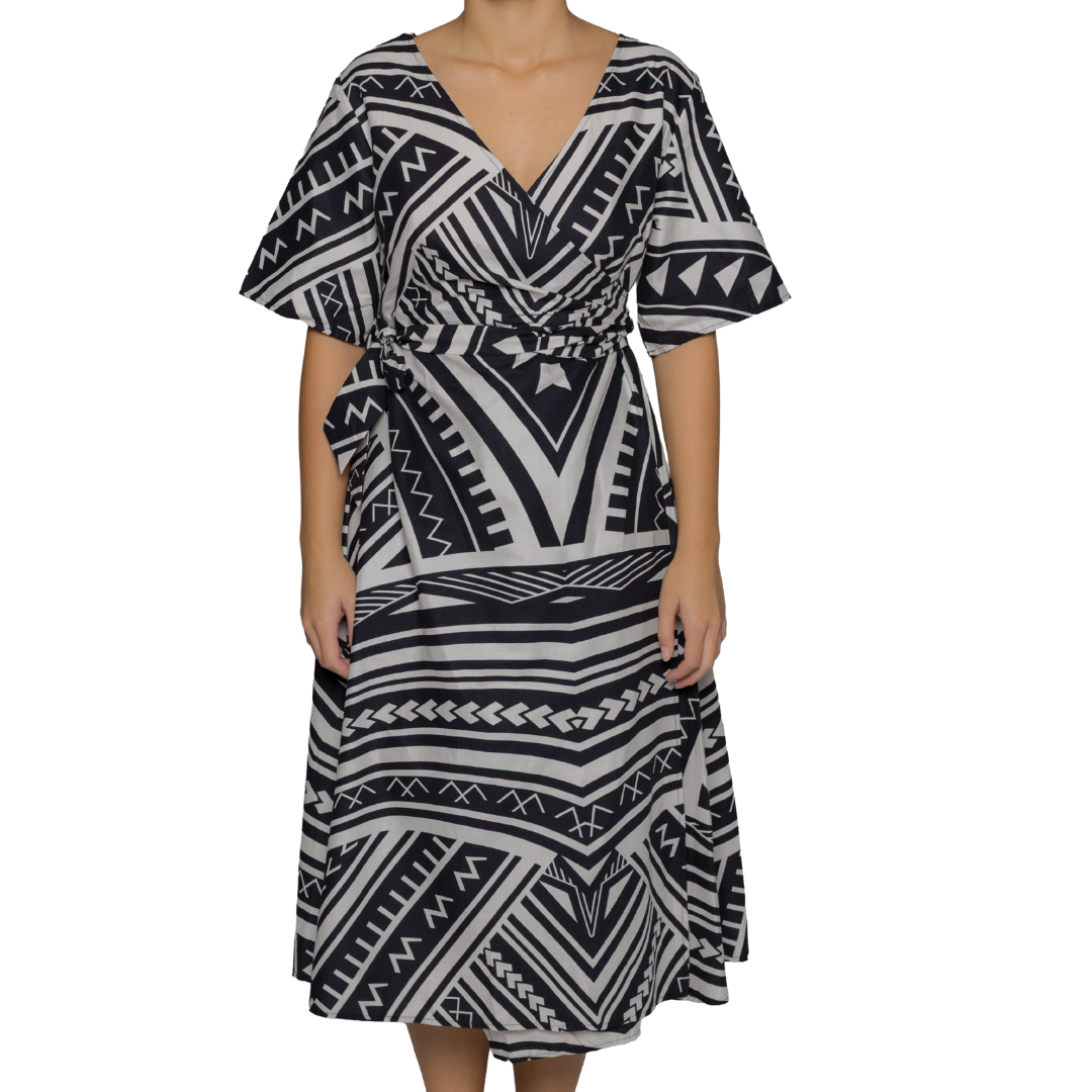 Eveni Pacific Ladies Lily Wrap Dress - Ace Black