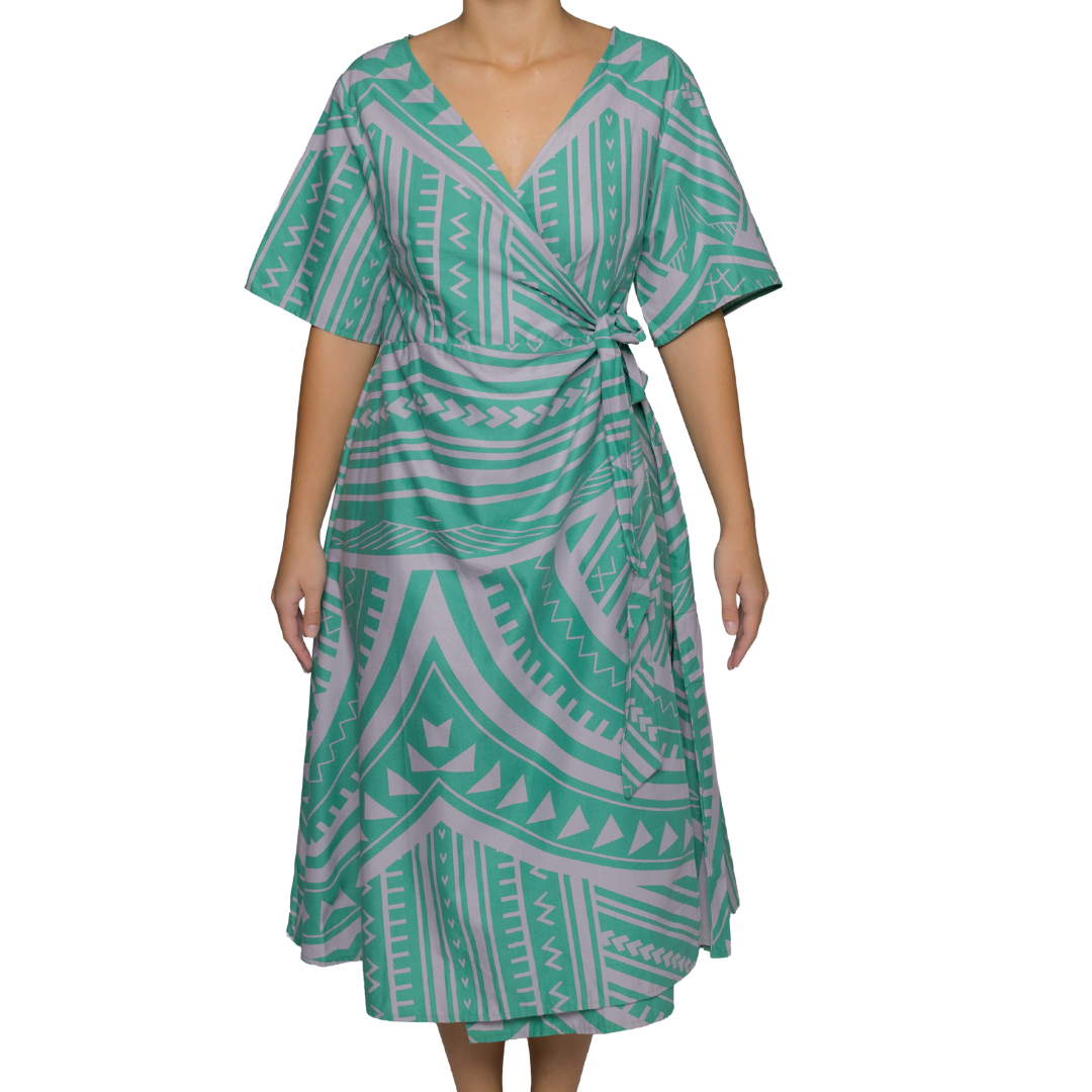 Eveni Pacific Ladies Lily Wrap Dress - Deuce Spearmint