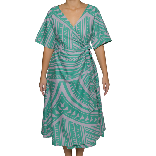 Eveni Pacific Ladies Lily Wrap Dress - Deuce Spearmint