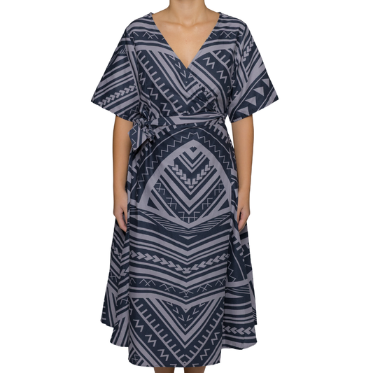 Eveni Pacific Ladies Lily Wrap Dress - Grand Slam Grey