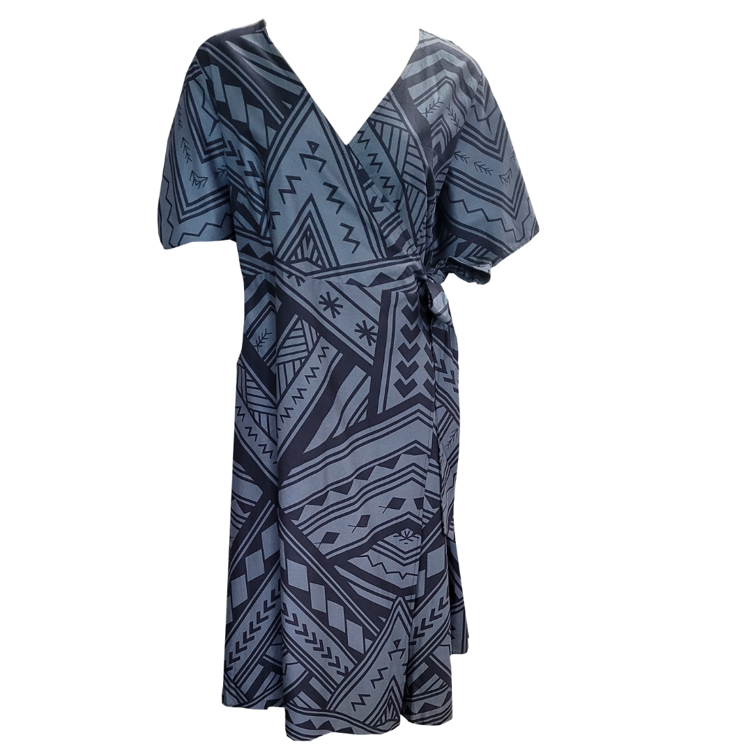 Eveni Pacific Ladies Lily Wrap Dress - Gulley Grey