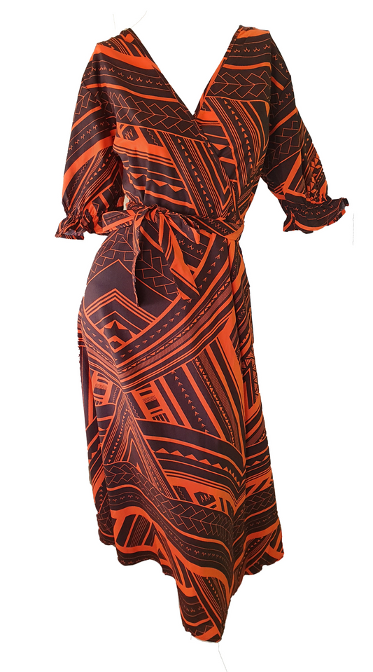 Eveni Pacific Ladies Julia Maxi Dress - Marmalade Orange