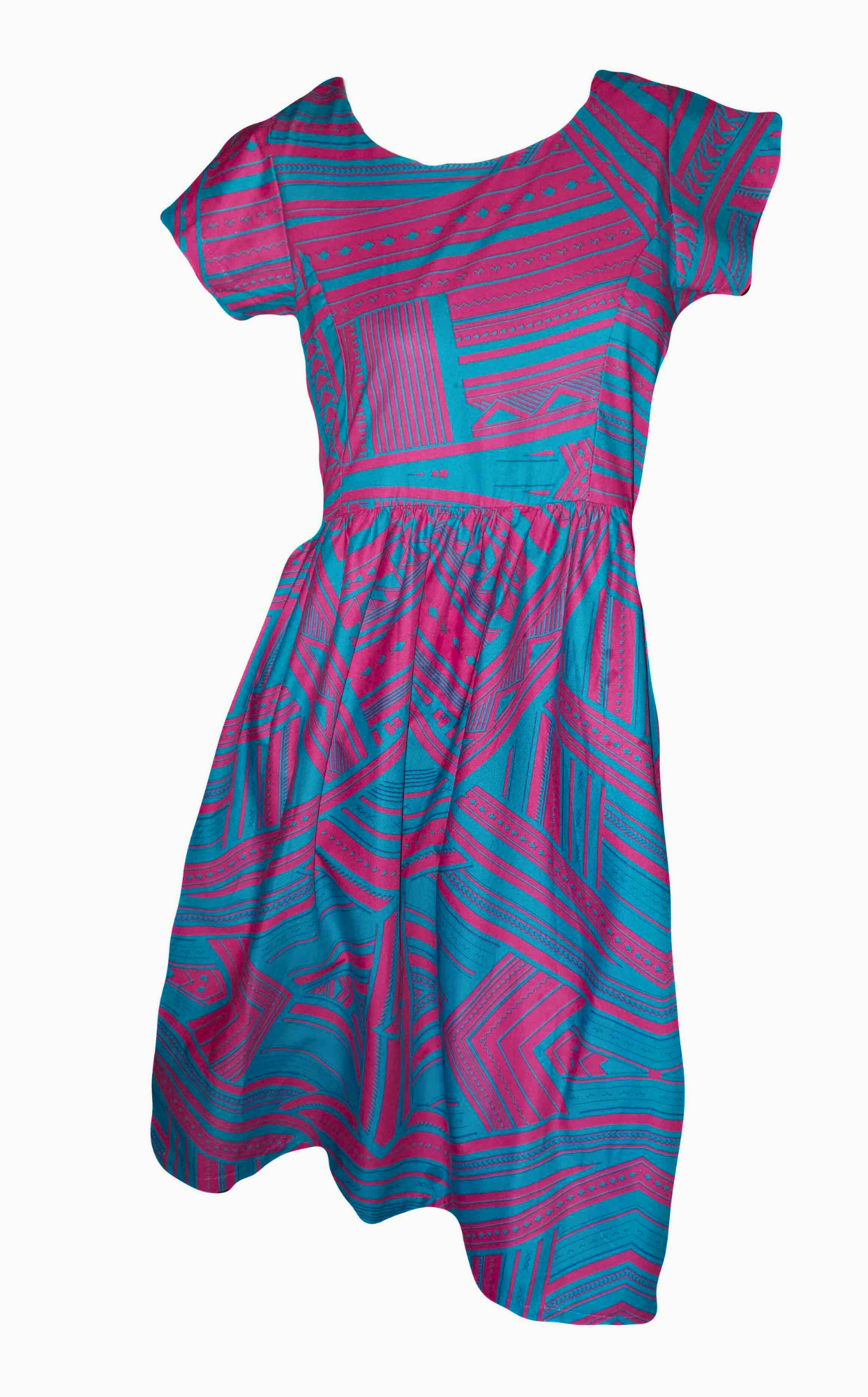 Eveni Pacific Ladies Midi Dress - Motu Pink