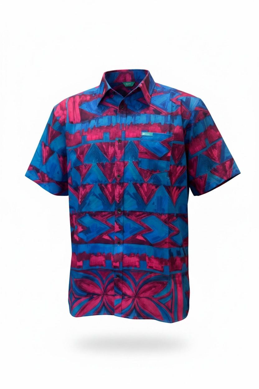 Koko Pacific Premium Elei Shirts s/s Orchid Teal