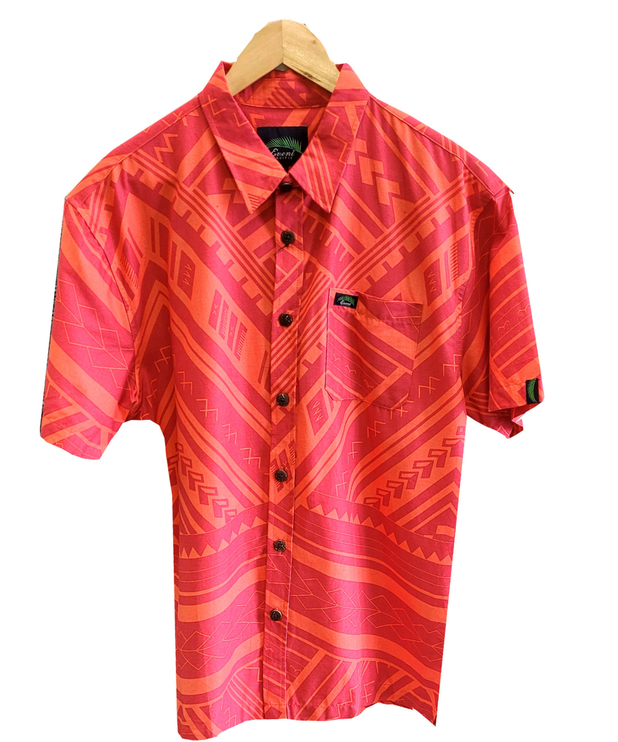 EVENI PACIFIC MENS CLASSIC SHIRT SS -RED FOU