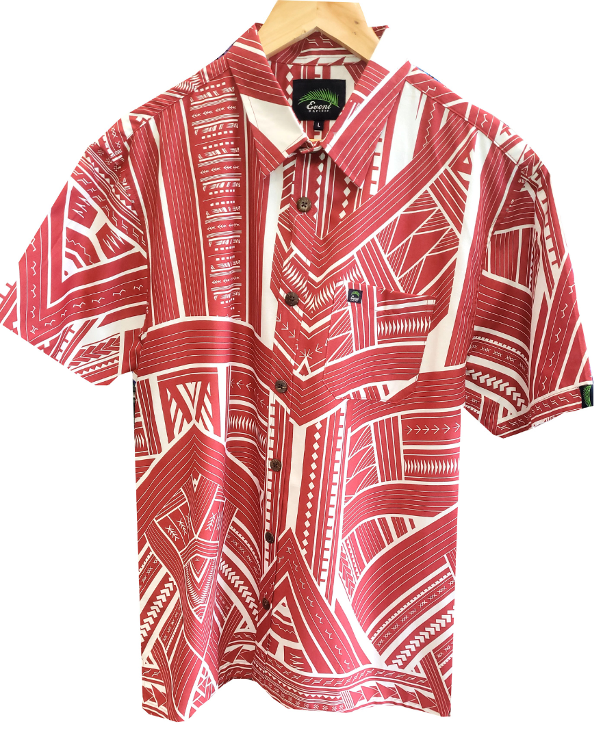 EVENI PACIFIC MENS CLASSIC SHIRT SS -RISKY RED