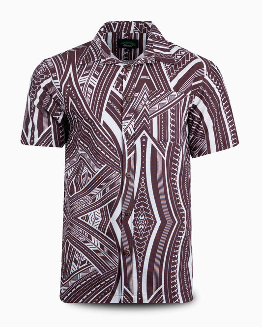 Eveni Pacific Men's Classic Shirt - Taua Brown