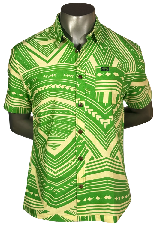 Eveni Pacific Men's Classic Elei Shirt - High Tide Green