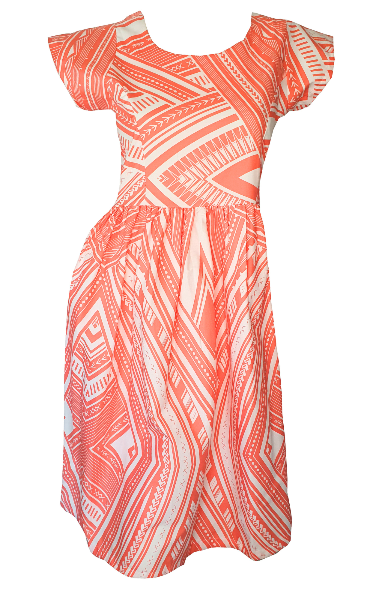 Eveni Pacific Ladies Midi Dress - Shaka Peach