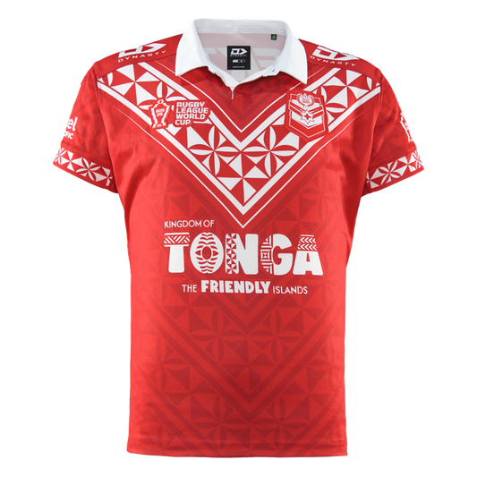 Tonga Rugby League Adults 2026 Replica Home Jersey - Red