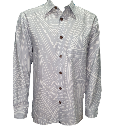 Eveni Pacific Men's Long Sleeve Shirt (Tan Skin)