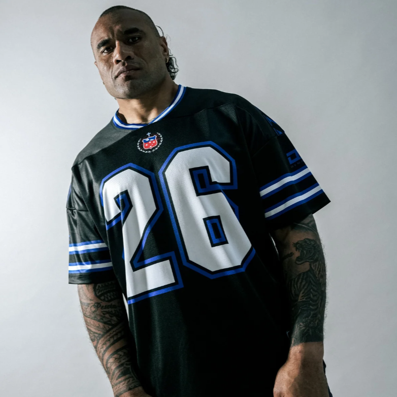 Toa Samoa Rugby League Adults Gridiron Tee - Black