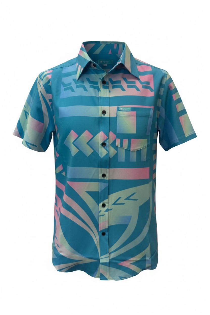Koko Pacific Premium Elei Shirts s/s Tropical Aqua