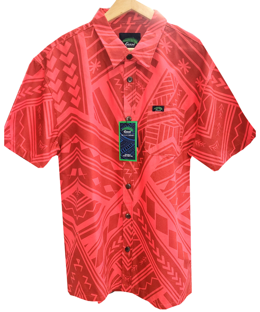 EVENI PACIFIC MENS CLASSIC SHIRT SS -VALLEY RED