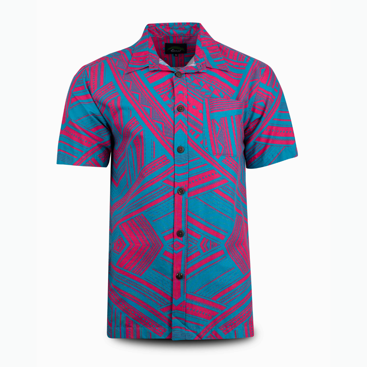 Eveni Pacific Men's Classic Shirt - Motu Pink