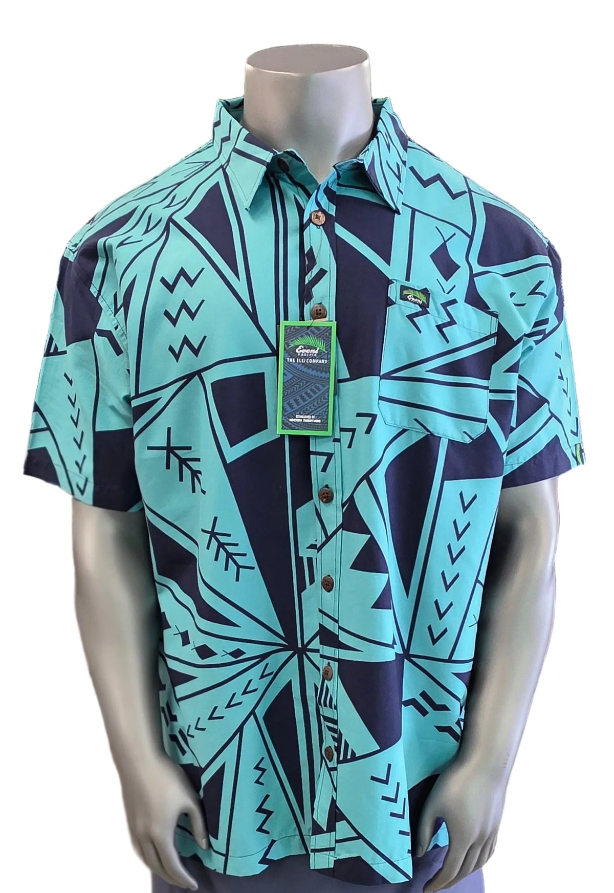 Eveni Pacific Men's Classic Elei Shirt - Sherlock Teal