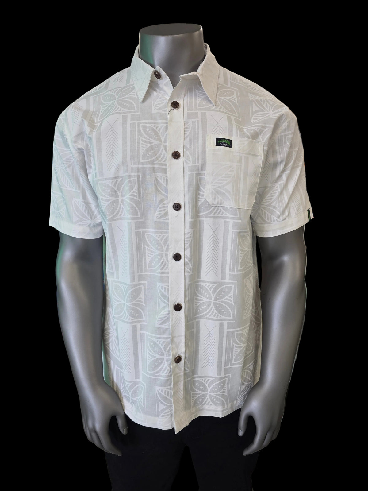 Eveni Pacific Men's Classic Elei Shirt - Kathleen White