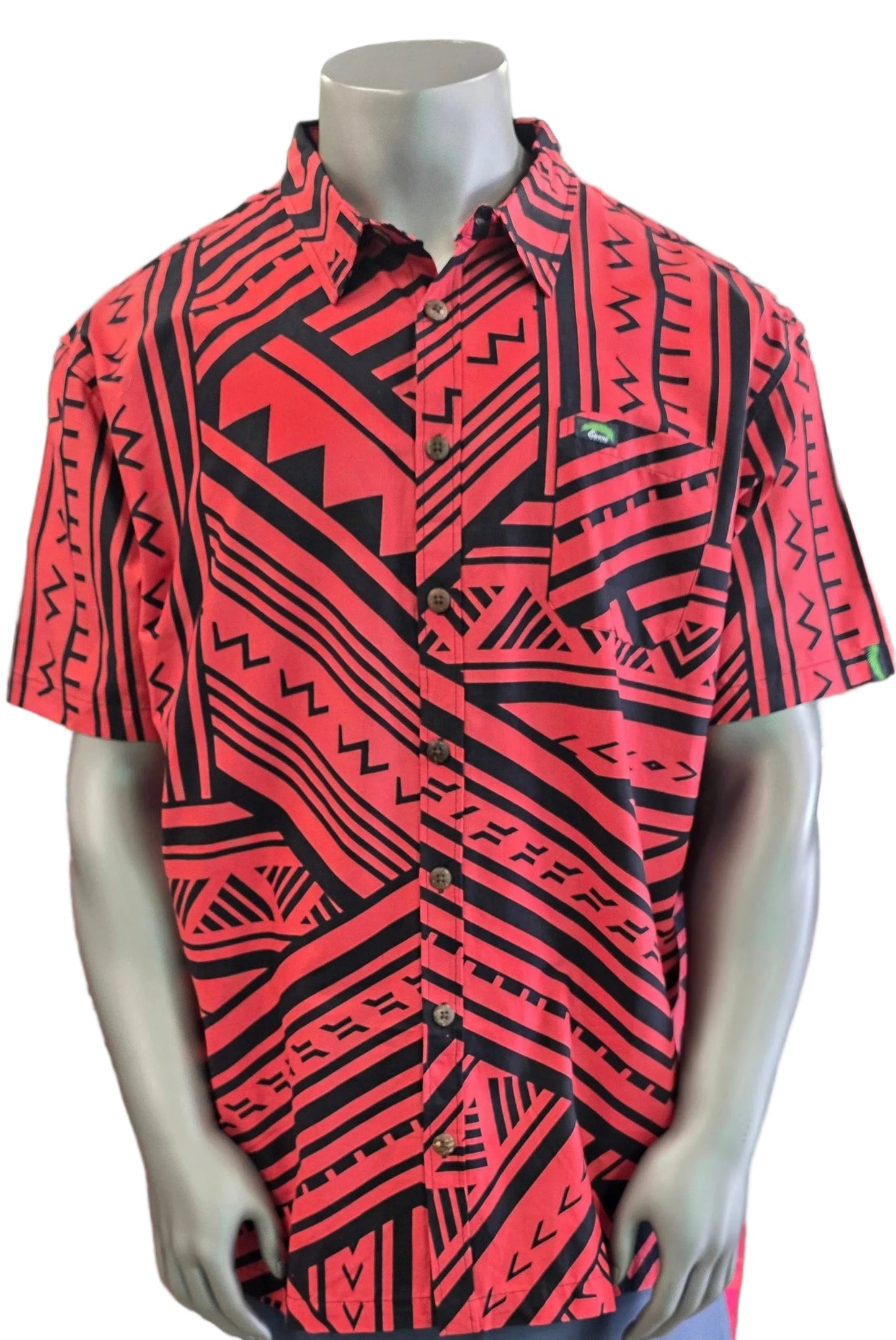 Eveni Pacific Men's Classic Elei Shirt - Vino Red
