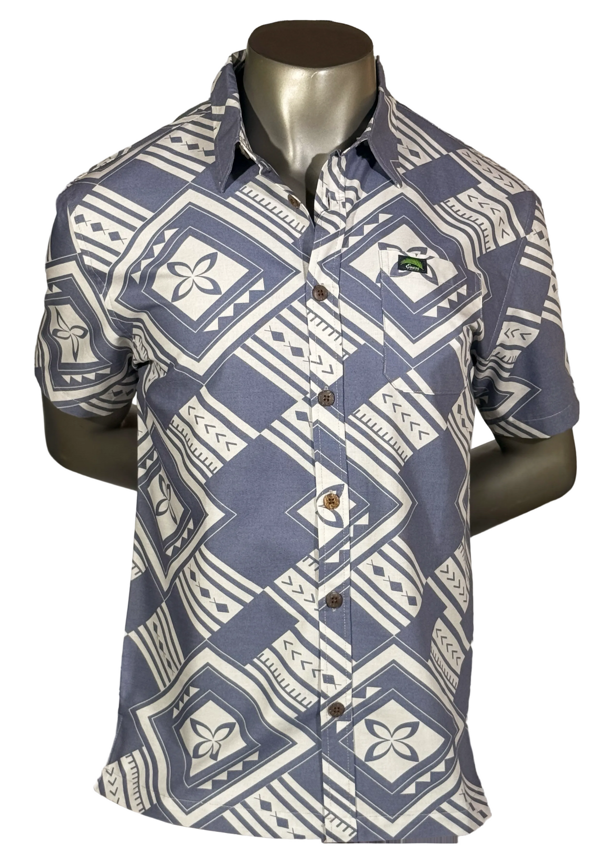 Eveni Pacific Men's Classic Elei Shirt - Flow Grey