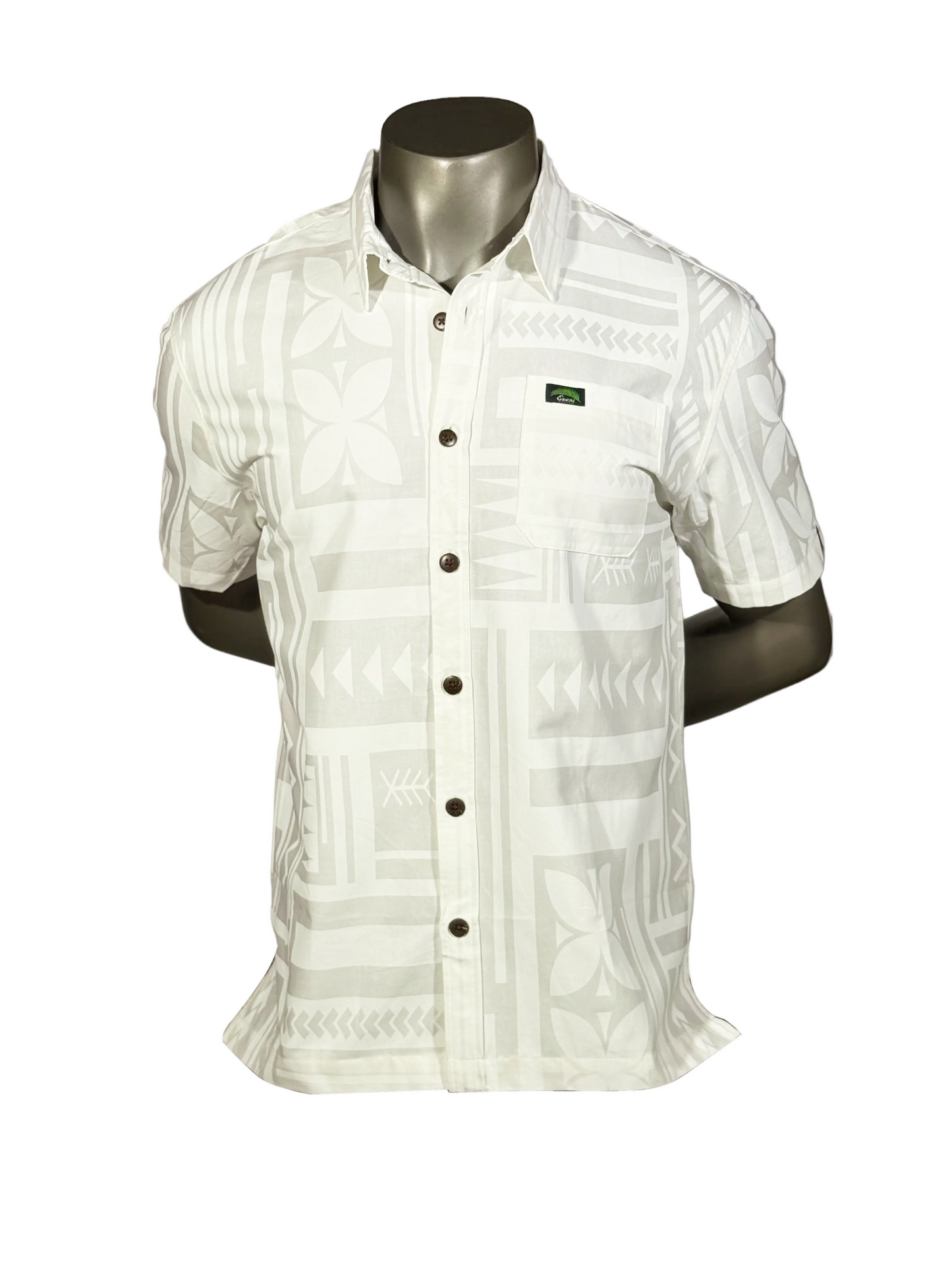 Eveni Pacific Men's Classic Elei Shirt - Whipped White