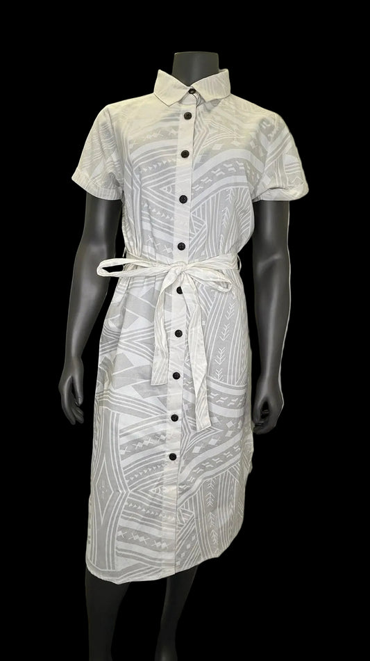 Eveni Pacific Ladies Emma Shirt Dress - Isaiah White