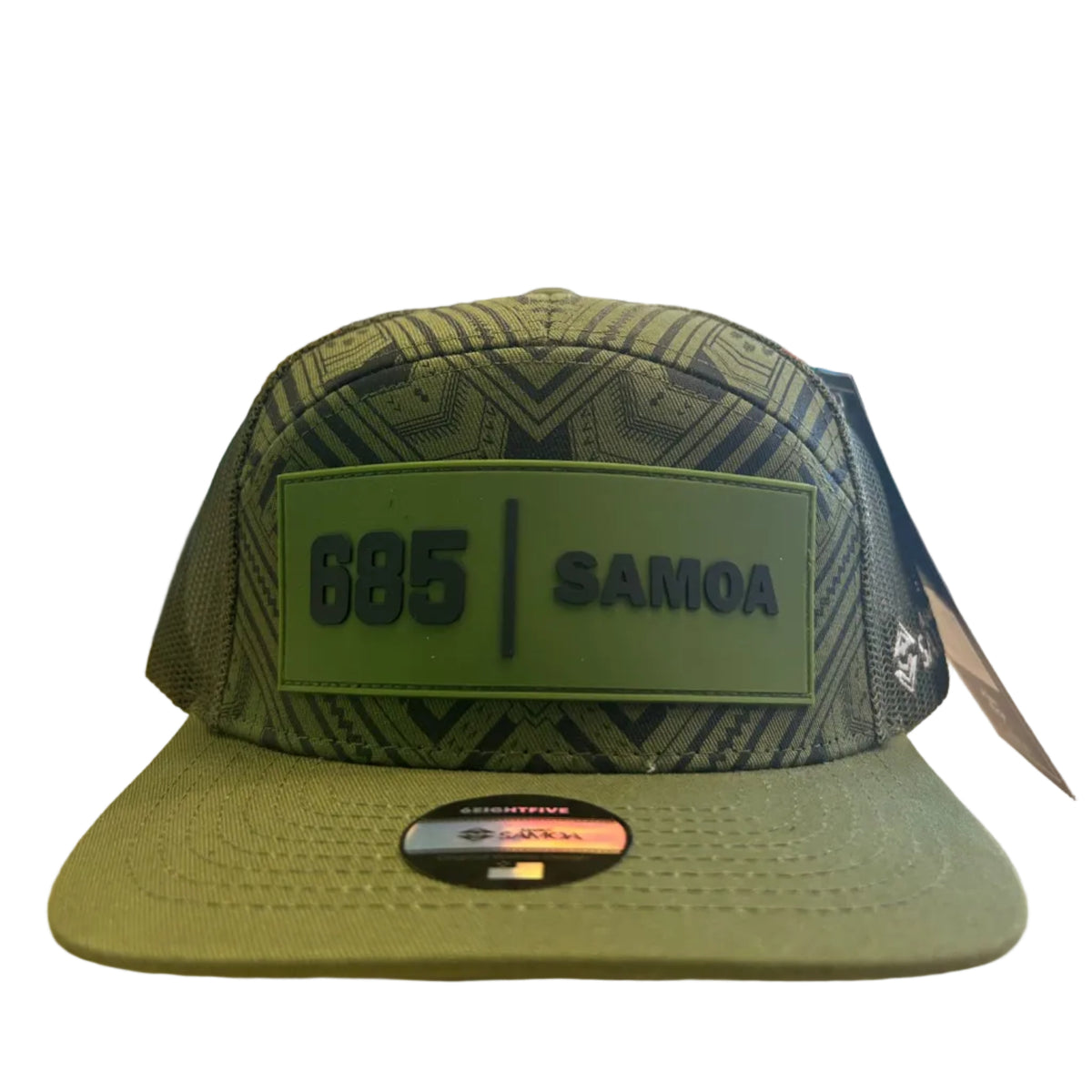 Army Green Cap with '685 Samoa' text. 