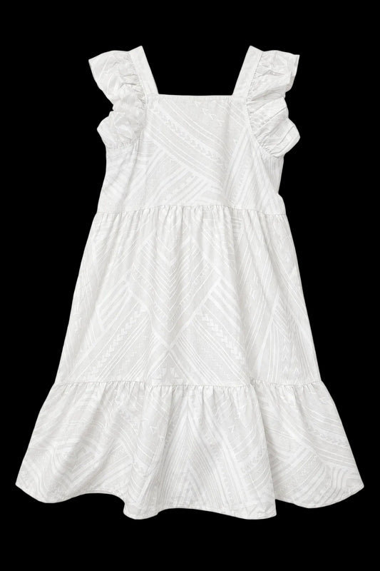 Eveni Kids Girls Amia Dress - Reuben White