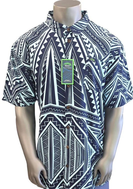 Eveni Pacific Men's Classic Elei Shirt - Navy Light