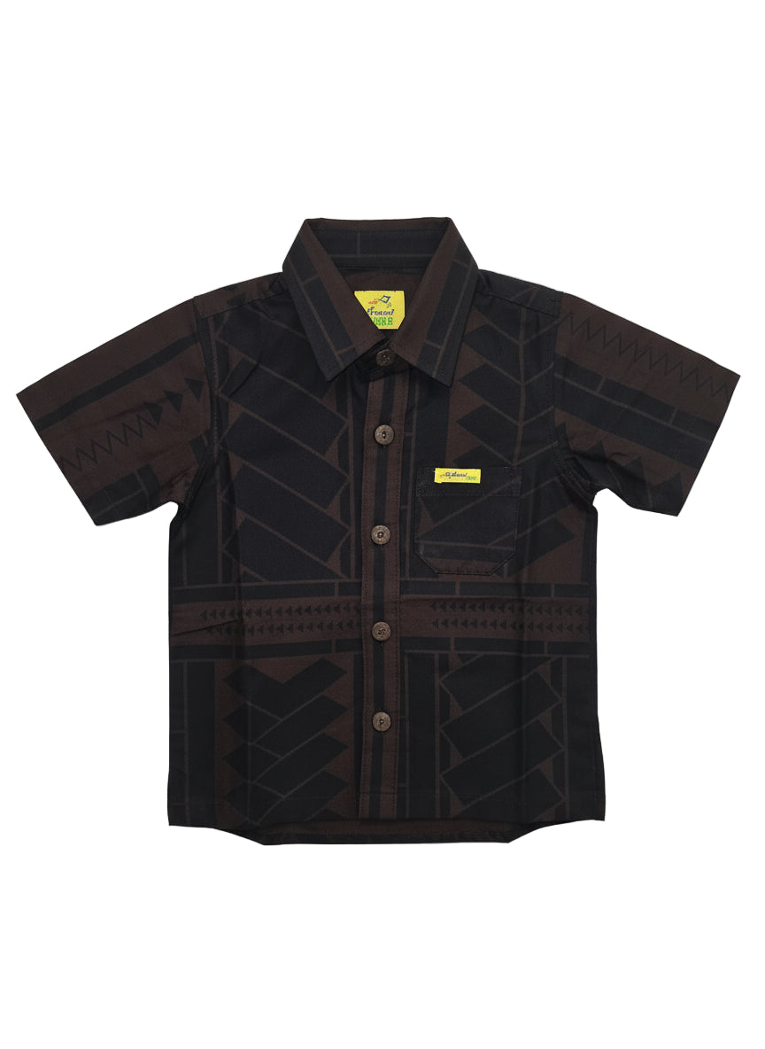 Eveni Pacific Boys Classic Elei Shirt - Tempo Tan