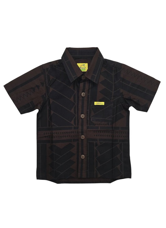 Eveni Pacific Boys Classic Elei Shirt - Tempo Tan