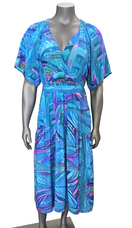 Koko Pacific Long Dress - Tropiva Teal