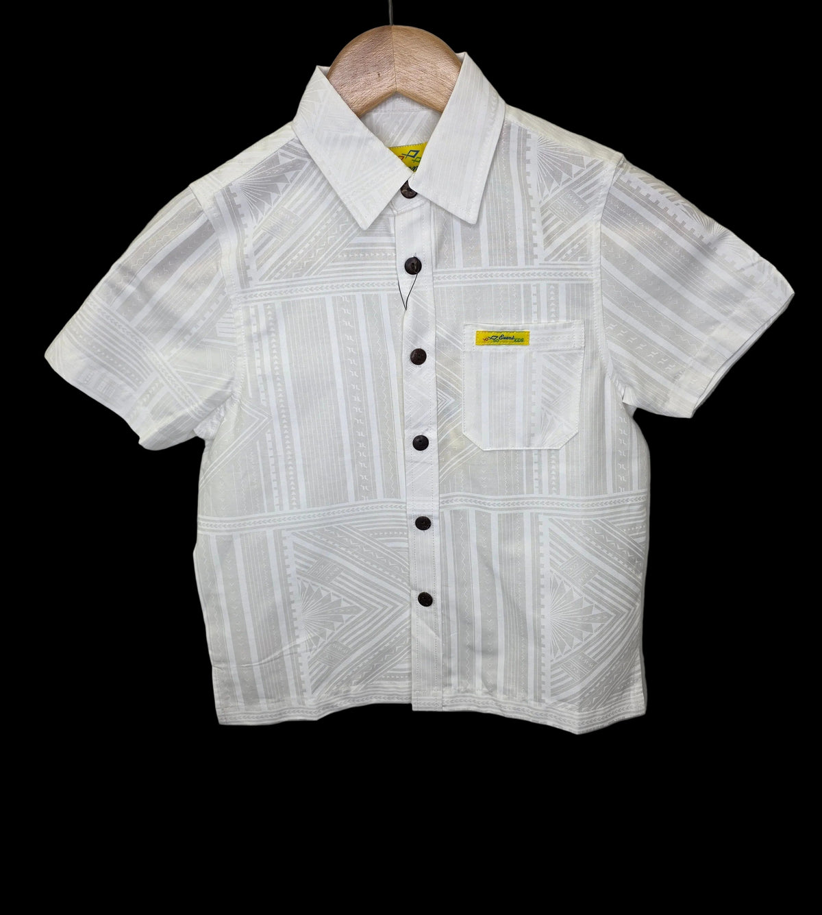 Eveni Pacific Boys Classic Elei Shirt - Elijah White