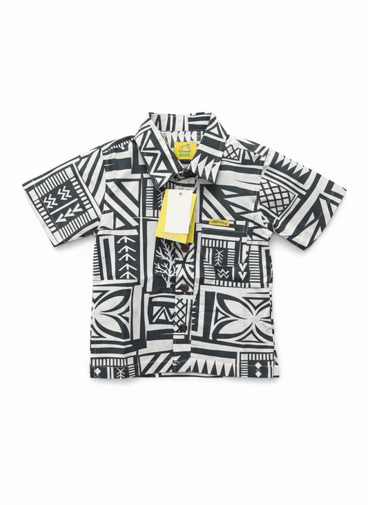 Eveni Pacific Boys Classic Elei Shirt - Chill Charcoal