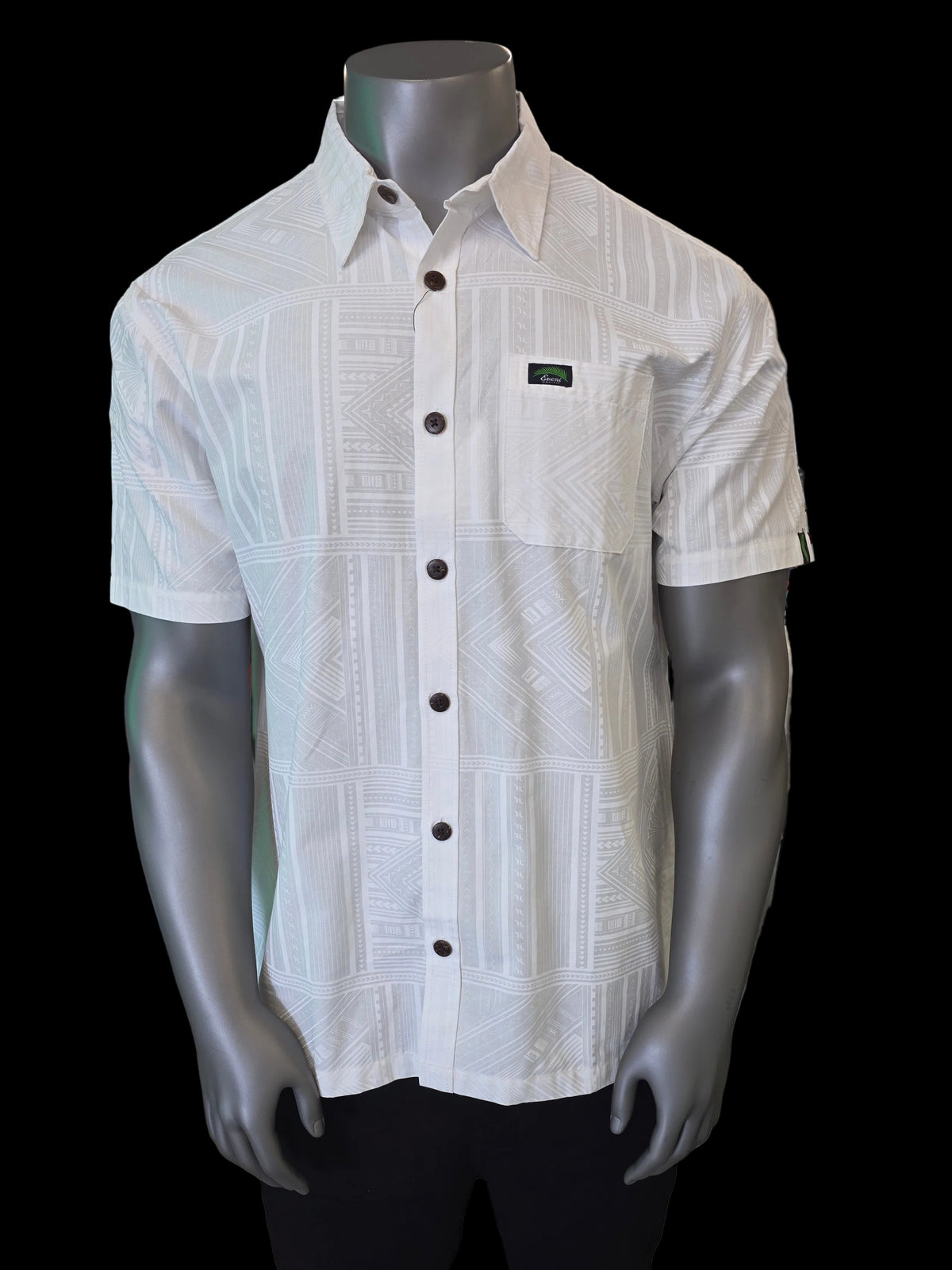 Eveni Pacific Men's Classic Elei Shirt - Elijah White