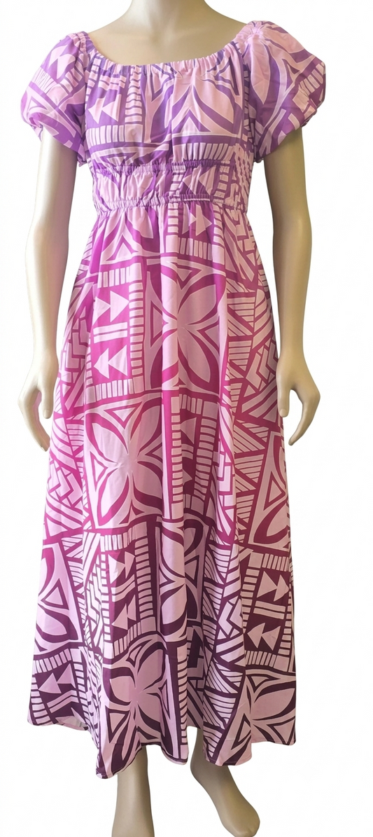 Koko Pacific Ladies Dress Fuschia Horizon